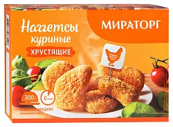 Наггетсы МИРАТОРГ куриные хрустящие 300г
