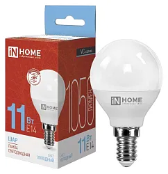 Лампа светодиодная ИН ХОУМ Шар 11Вт 6500К 1050Лм Е14