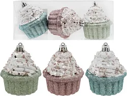 Набор елочных игрушек ТАМ-ТАМ Капкейки 3шт в ассортименте арт.SY23QJHB-293