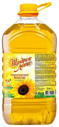 Масло подсолнечное ЩЕДРОЕ ЛЕТО рафинированное пэт 5л