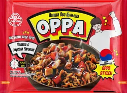 Лапша б/п ОТТОГИ Оппа с черным cоусом чачжан со вкусом свиных ребрышек 65г