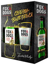 Виски ФОКС&ДОГС 40% ПК 0.7л+стакан