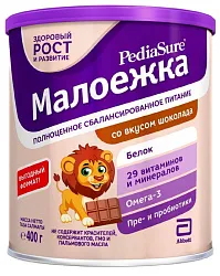 Смесь ПЕДИАШУР Малоежка со вкусом шоколада  ж/б 400г