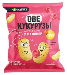Палочки кукурузные ДВЕ КУКУРУЗЫ малина 70г
