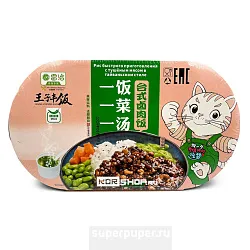 Рис б/п ВАН ЦЗЫ ФЭН ФАНЬ саморазогревающийся с тушеным мясом в тайваньском стиле 459г