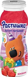 Йогурт РАСТИШКА питьевой обогащенный земляника бзмж 1.6% 90г