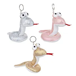 Сувенир СНОУ БУМ Змейка 14см мягкий в ассортименте арт.394-018