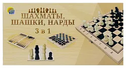Настольная игра РЫЖИЙ КОТ 3 в 1 шашки шахматы нарды арт.ИН-9463