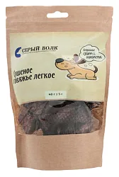 Лакомства для собак СЕРЫЙ ВОЛК Легкое говяжье сушеное 40г