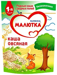 Каша МАЛЮТКА овсяная безмолочная м/у 200г