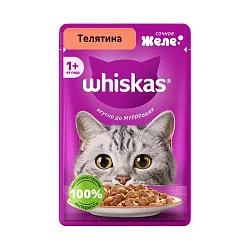 Корм для кошек ВИСКАС Желе телятина 75г