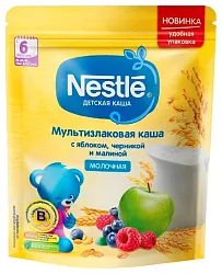 Каша НЕСТЛЕ мультизлаковая яблоко черника малина молочная бзмж м/у 220г