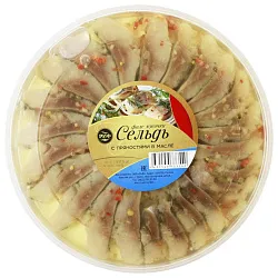 Сельдь РИФ филе-кусочки с пряностями в масле 180г