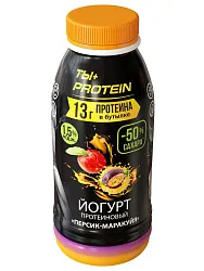 Йогурт РОСТАГРОЭКСПОРТ протеиновый с персиком и маракуйей питьевой бзмж 1.5% 290г