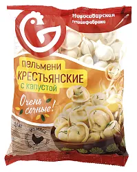 Пельмени НПФ Крестьянские с капустой пакет 800г