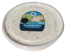Кальмары ЗОЛОТАЯ ФИШКА в икорном соусе 180г