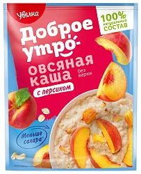 Каша овсяная УВЕЛКА персик м/у 40г
