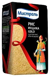 Рис МИСТРАЛЬ Индика голд пропаренный м/у 1кг