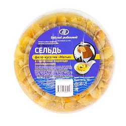 Сельдь БИЙСКИЙ РЫБОЗАВОД филе-кусочки в горчичном маринаде 160г