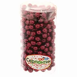 Бусы на елку СЕРПАНТИН Шарики рубиновые 2.5м