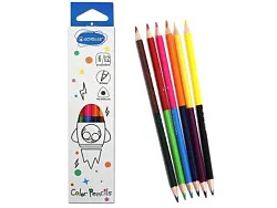 Карандаши цветные АКМЕЛИЯ двухсторонние 12цв 6шт арт.C06-12