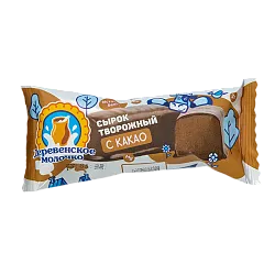 Сырок творожный ДЕРЕВЕНСКОЕ МОЛОЧКО глазированный с какао бзмж 12% 40г
