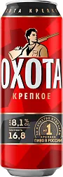 Пиво ОХОТА крепкое светлое 8.1% ж/б 0.43л
