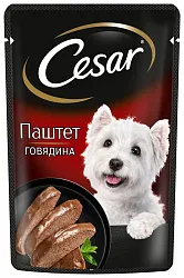 Корм для собак ЦЕЗАРЬ с говядиной паштет 80г