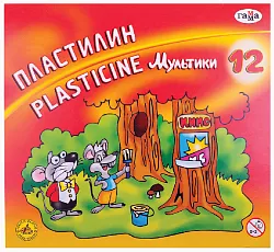 Пластилин ГАММА Мультики со стеком 12цв