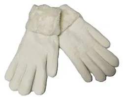 Термоперчатки женские ХОББИ ЛАЙН белые р.8-9 арт.ПТ 1518