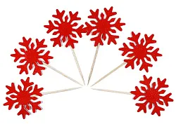 Пика-топпер СФЕРА Снежинка Блеск 6шт