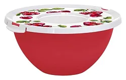 Миска с крышкой ПОЛИМЕРБЫТ Вишня 2л арт.4335617