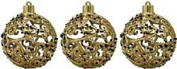 Елочные шары ТАМ ТАМ Ювелирный набор золото 3шт арт.SYQF-0122311