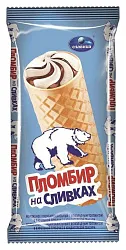 Мороженое СЛАВИЦА Пломбир на сливках с шоколадным топпингом бзмж 80г