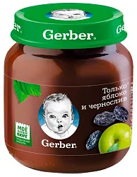 Пюре ГЕРБЕР яблоко чернослив ст/б 130г