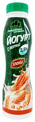 Йогурт ЛЕБЕДЕВСКАЯ АФ со злаками питьевой бзмж 2.5% 290г