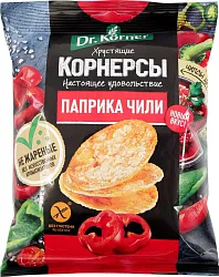 Чипсы ДР.КЕРНЕР кукурузно-рисовые с паприкой и чили 50г