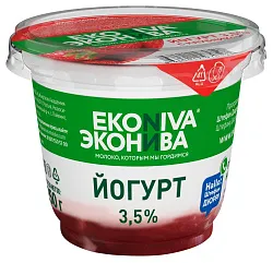 Йогурт ЭКОНИВА клубника бзмж 3.5% 250г