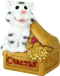 Копилка ТАМ ТАМ Белый тигр с богатством 7*6*9.5см арт.CX217
