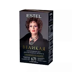 Краска для волос ЭСТЕЛЬ Великая темно-русый коричнево-пепельный №6-71