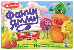 Пирожное ФАННИ ЯММИ яблоко клубника банан 100г
