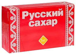 Сахар РУССКИЙ кусковой белый карт/уп 1кг