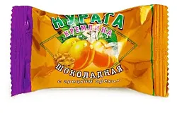 Конфеты КРЕМЛИНА Курага шоколадная с грецким орехом весовые