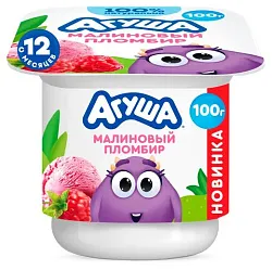 Творог АГУША Малиновый пломбир бзмж 3.9% 100г