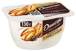 Творожный продукт ДАНИССИМО банан в карамели кофе бзмж 5.8% 130г