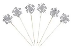 Топперы СФЕРА Снежинки 17см 6шт арт.2-0086