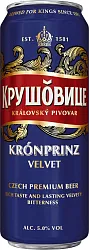 Пиво КРУШОВИЦЕ Вельвет светлое пастер 5% ж/б 0.43л