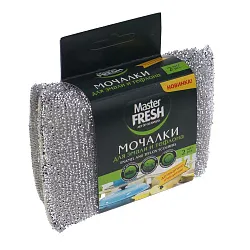 Мочалки для посуды МАСТЕР ФРЕШ для эмали и тефлона 2шт