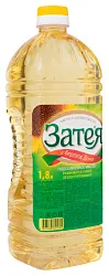 Масло подсолнечное ЗАТЕЯ Рафинированное дезодорированное 1.8л