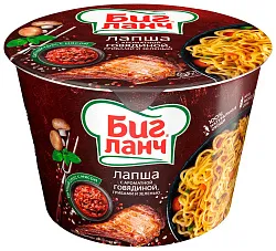 Лапша б/п БИГ ЛАНЧ говядина грибы зелень 90г